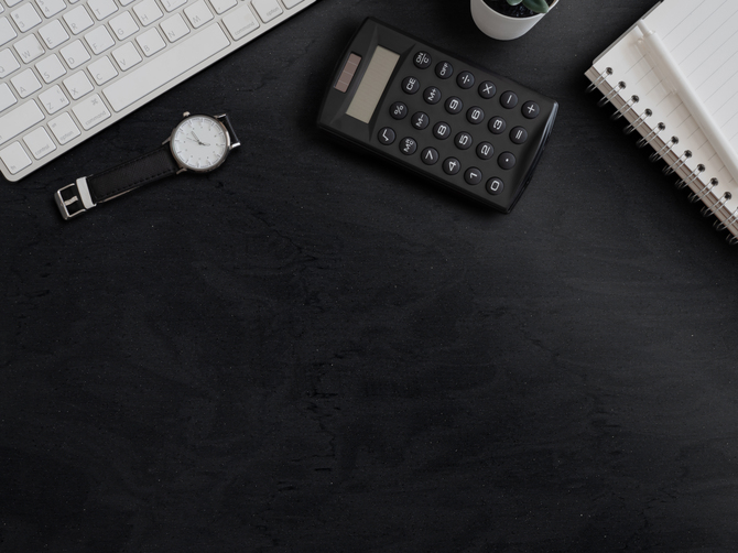 top view of office desk table with coffee cup and notebook on white background, graphic designer, Creative Designer concept.